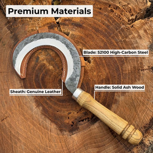 Hand-Forged Small Sickle, ⌀9 cm (3.54 inches)