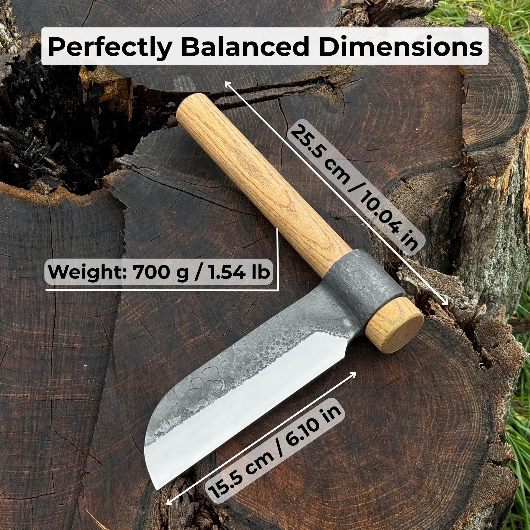 Hand-Forged Splitting Froe, Blade - 15.5 cm (6.1 inches)