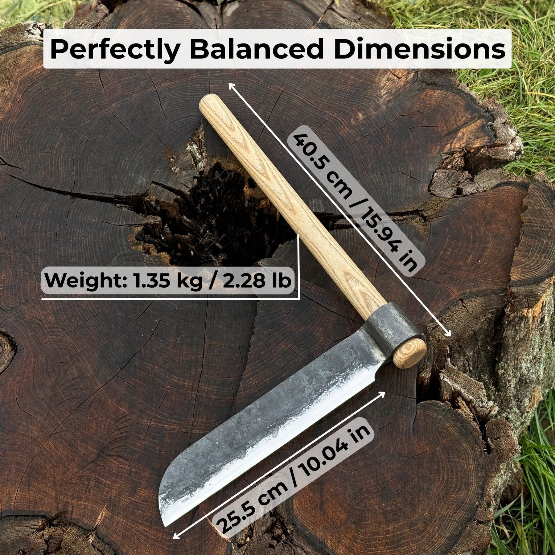 Hand-Forged Splitting Froe, Blade - 25.5 cm (10 inches)