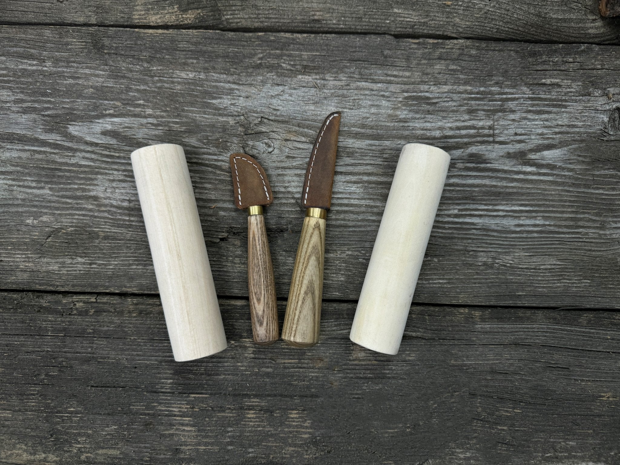 Hand-Forged Wood Carving Tool Set with Wooden Blanks WS9