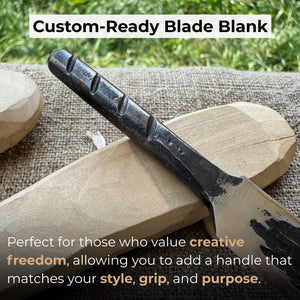 Hand-Forged Yakut Blade with Leather Sheath, 10 cm (3.93 inches)