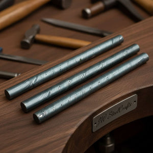Set of 3 Damascus Steel Twist Pattern Rods 25 mm 10 Inch Billets for Rings Guards and Jewelry Making by JW SteelCrafts