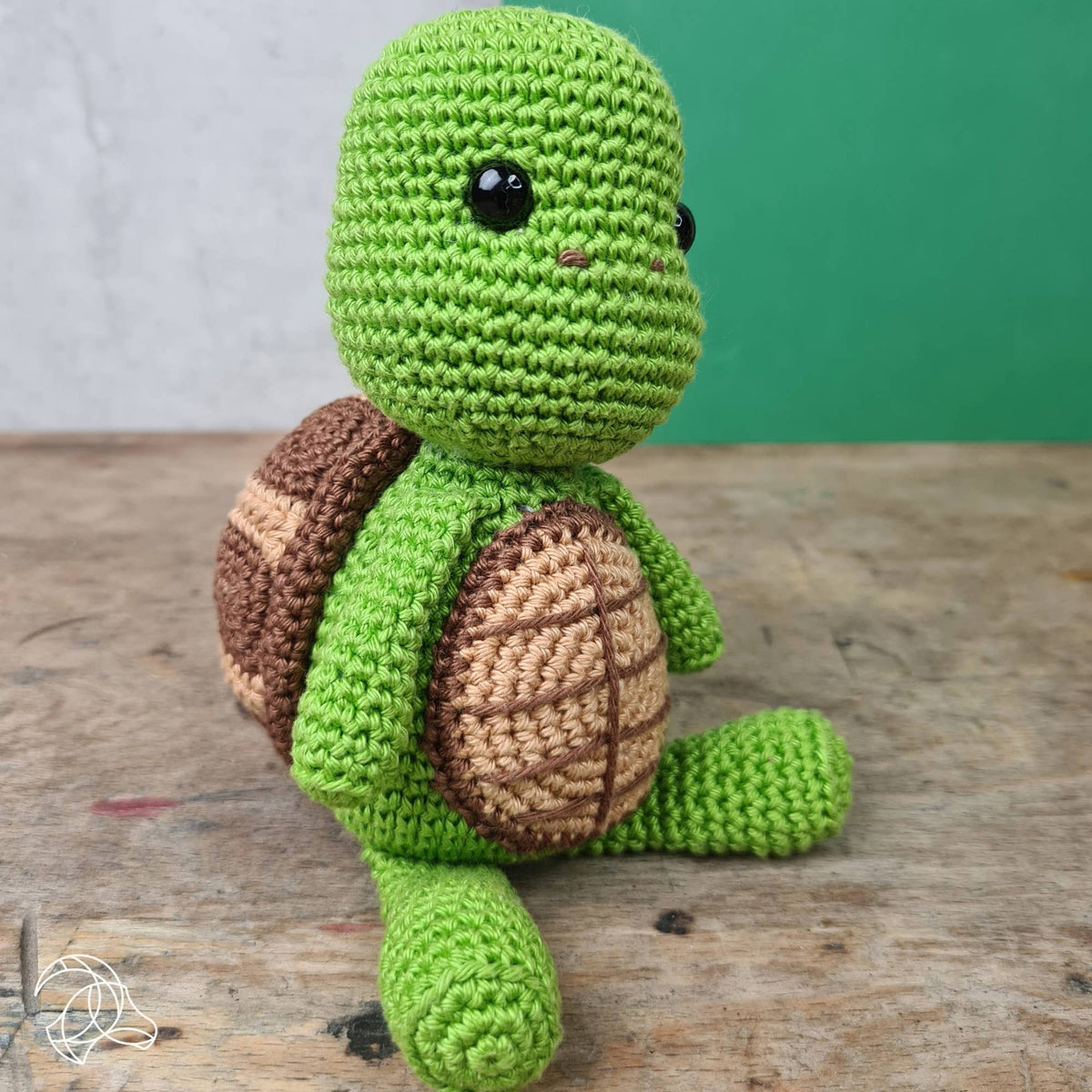 DIY Crochet Kit Siem Turtle detail view 3 by Mountaintop Yarn