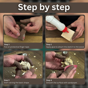 Hedgehog Carving Kit - Complete Starter Whittling Kit for Beginners, Adults, Teens, and Kids