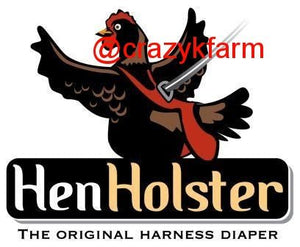 Hen Holster Chicken Diaper Harness with Permanent Sewn-in Liner (Duck Diaper, Goose Diaper, Parrot Diaper)