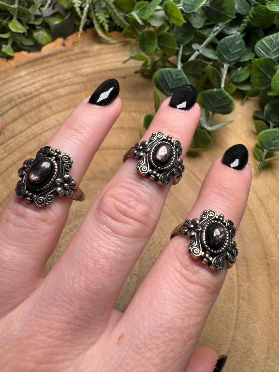 Hypersthene Ring Adjustable