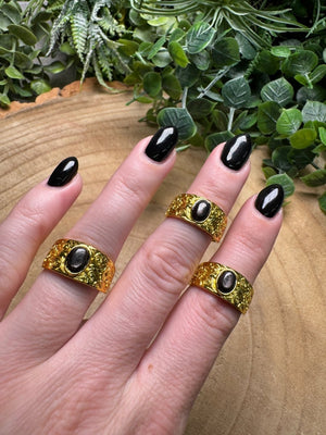 Hypersthene Ring Adjustable
