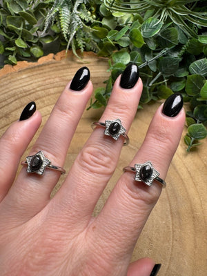 Hypersthene Star Ring Adjustable