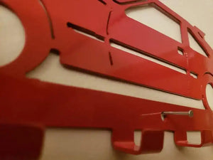 Honda EJ8 Civic Keychain Rack – JDM Steel Wall Mounted Key Holder detail view by Martin Metalwork LLC