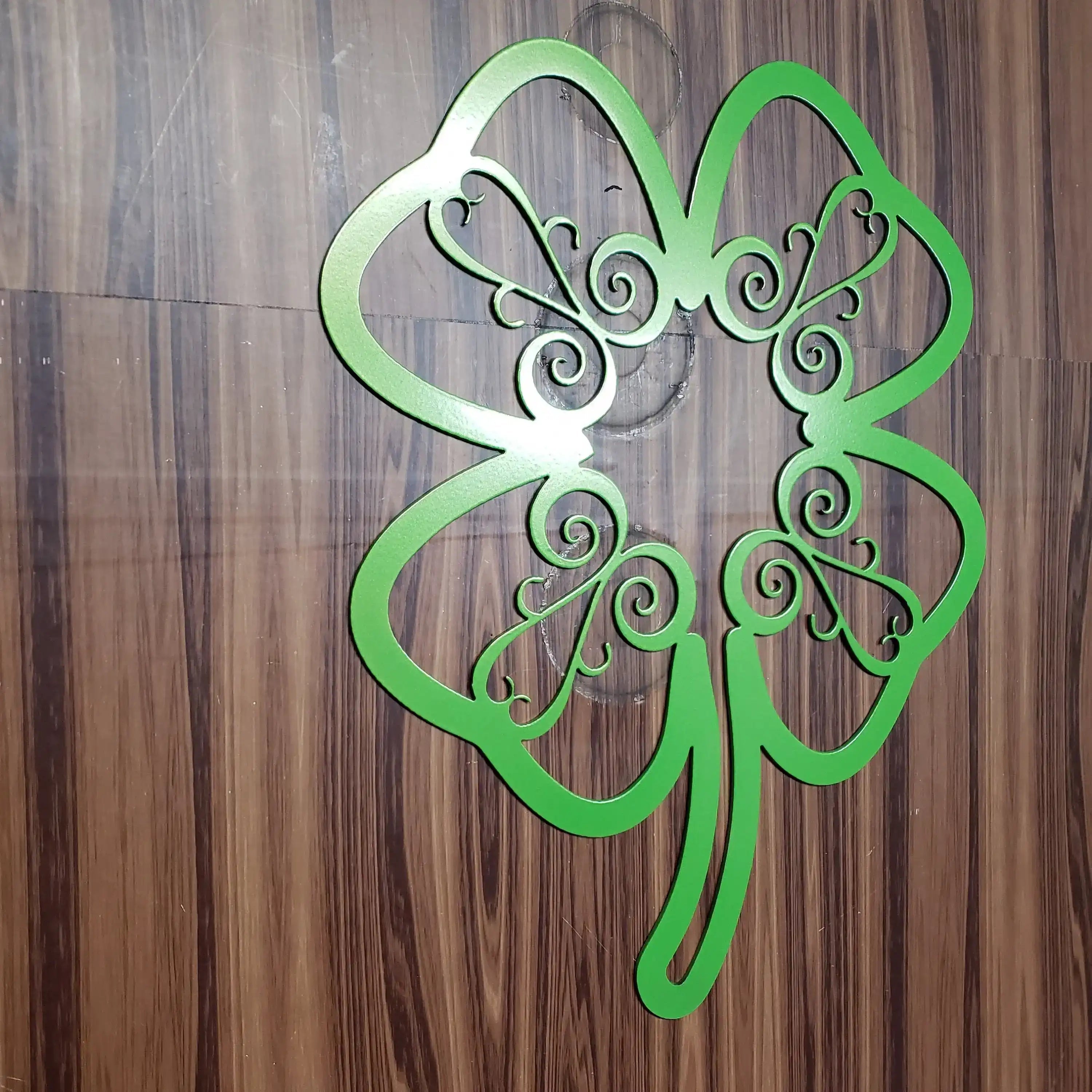 Shamrock Metal Wall Art – Lucky Four Leaf Clover Decor