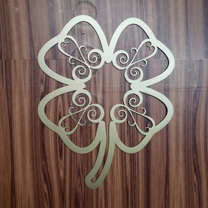 Shamrock Metal Wall Art – Lucky Four Leaf Clover Irish Decor for Home or St. Patrick’s Day