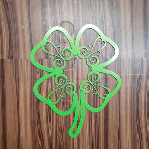 Shamrock Metal Wall Art – Lucky Four Leaf Clover Irish Decor for Home or St. Patrick’s Day