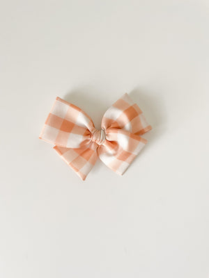 Peach Gingham Pinwheel