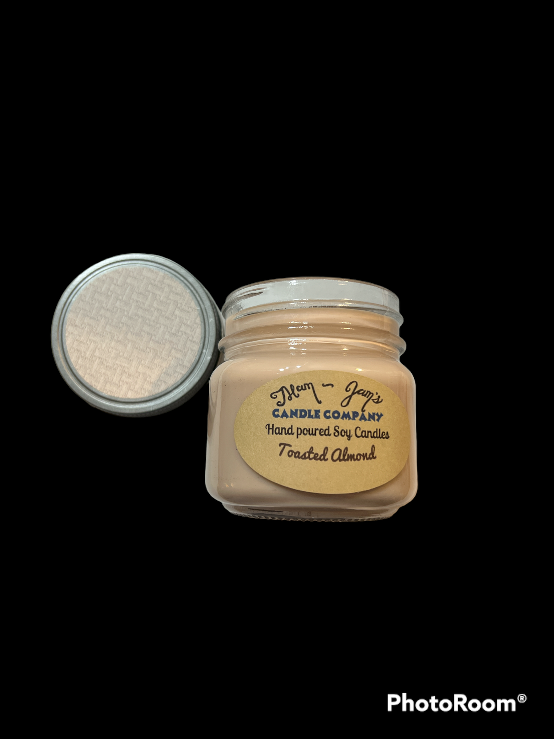 Toasted Almond soy candle and wax melts by Mam Jam’s Candle Company