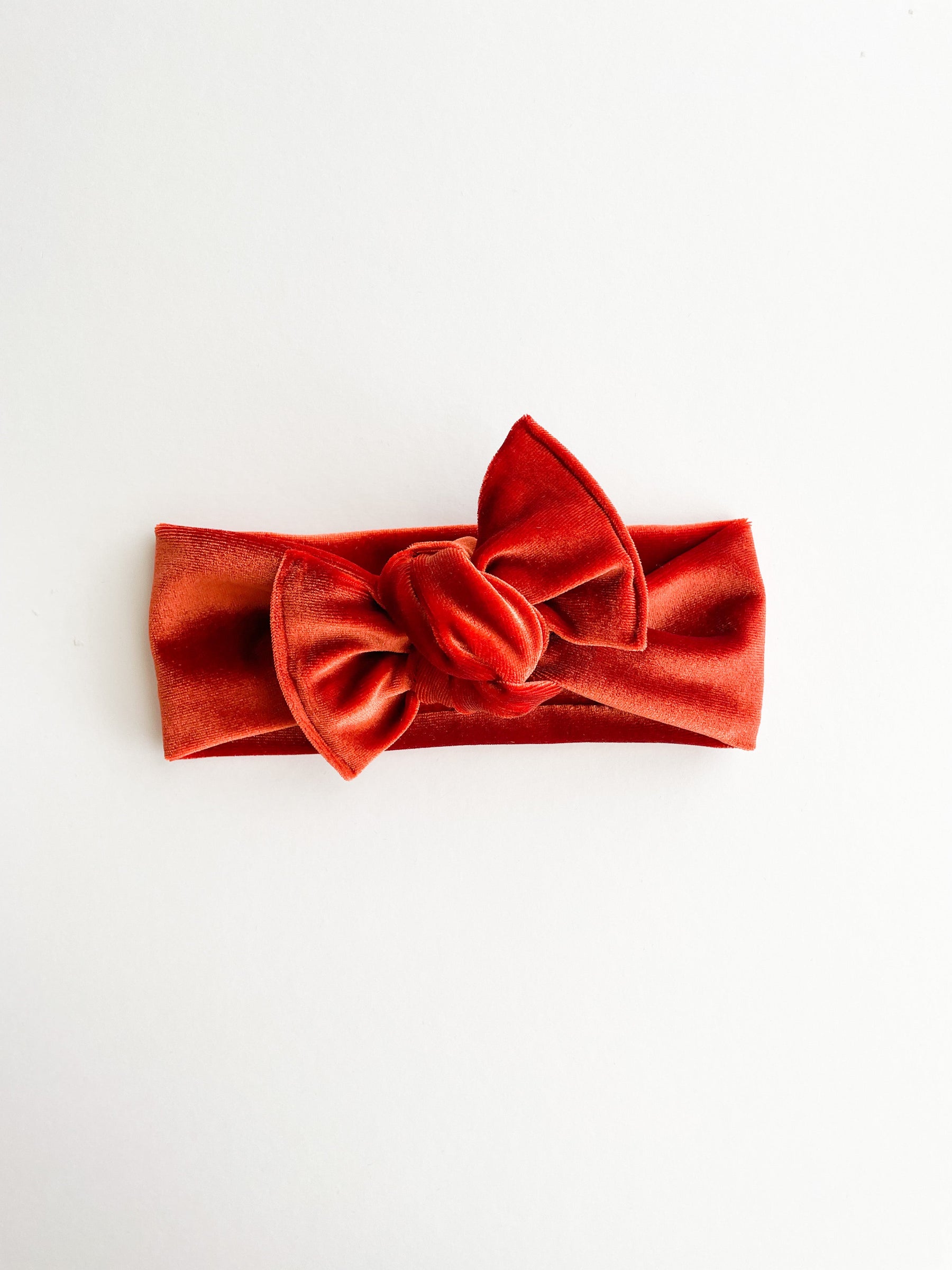 Burnt Orange Velvet Headwrap