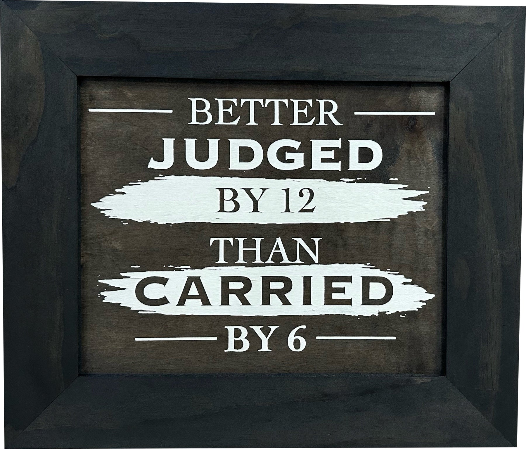 Better Judged by 12 Than Carried by 6 Gun Concealment Furniture - Handcrafted Hidden Gun Storage Wall Decor - Hidden Safe Furniture with Magnetic Lock for Quick Access & Storage