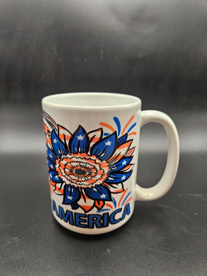 "Peace-Love-American" 15oz Ceramic Coffee Mug