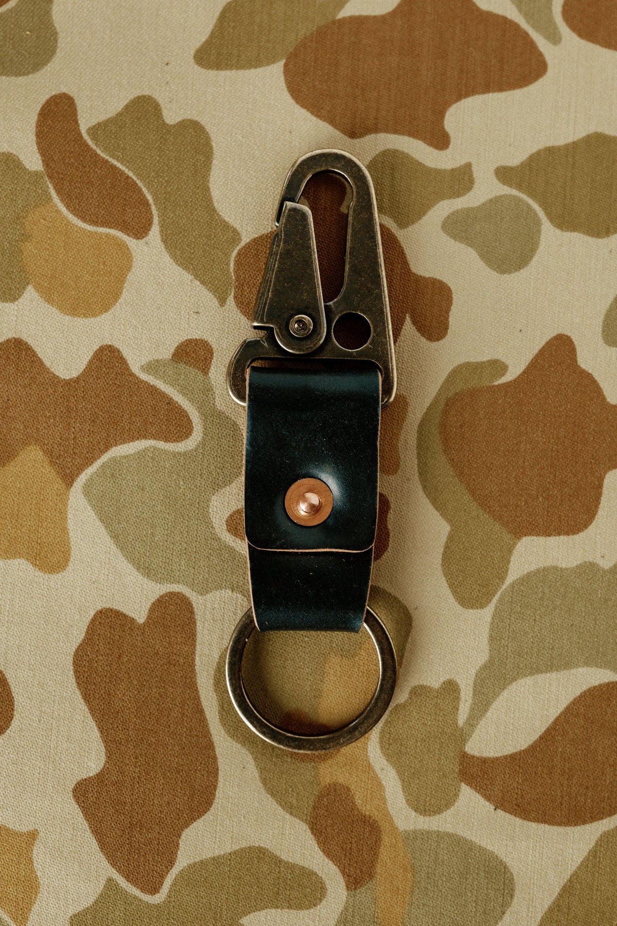 Key Clip - Black Horween Shell Cordovan