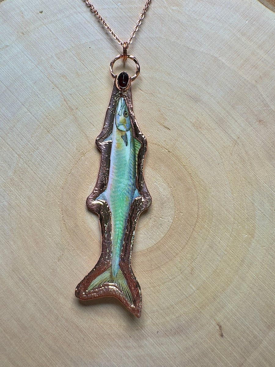 King Mackerel and Garnet Necklace