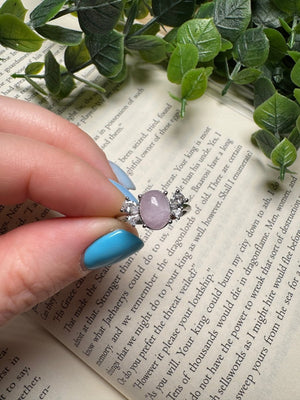 Kunzite Butterfly Adjustable Ring