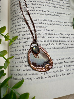 Labradorite and Butterfly Wing Necklace