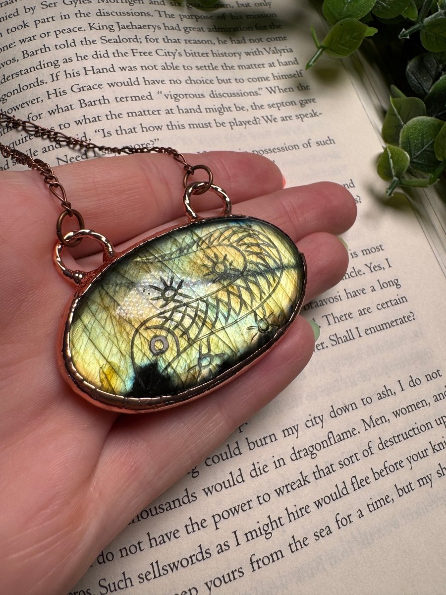 Labradorite Lizard Necklace