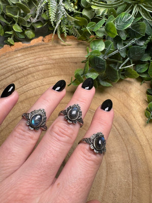 Labradorite Ring Adjustable
