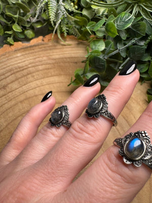 Labradorite Ring Adjustable