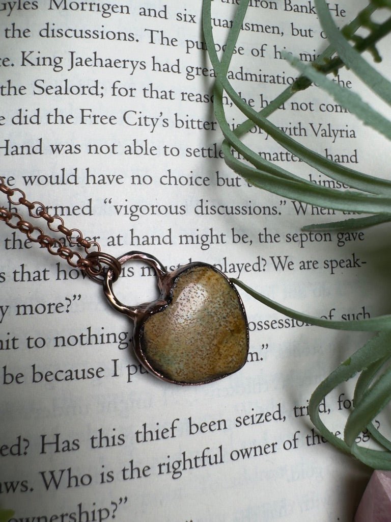 Landscape Jasper Heart Necklace