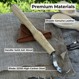 Large Hook Knife for Spoon Carving, ⌀6 cm (2.4 inches)