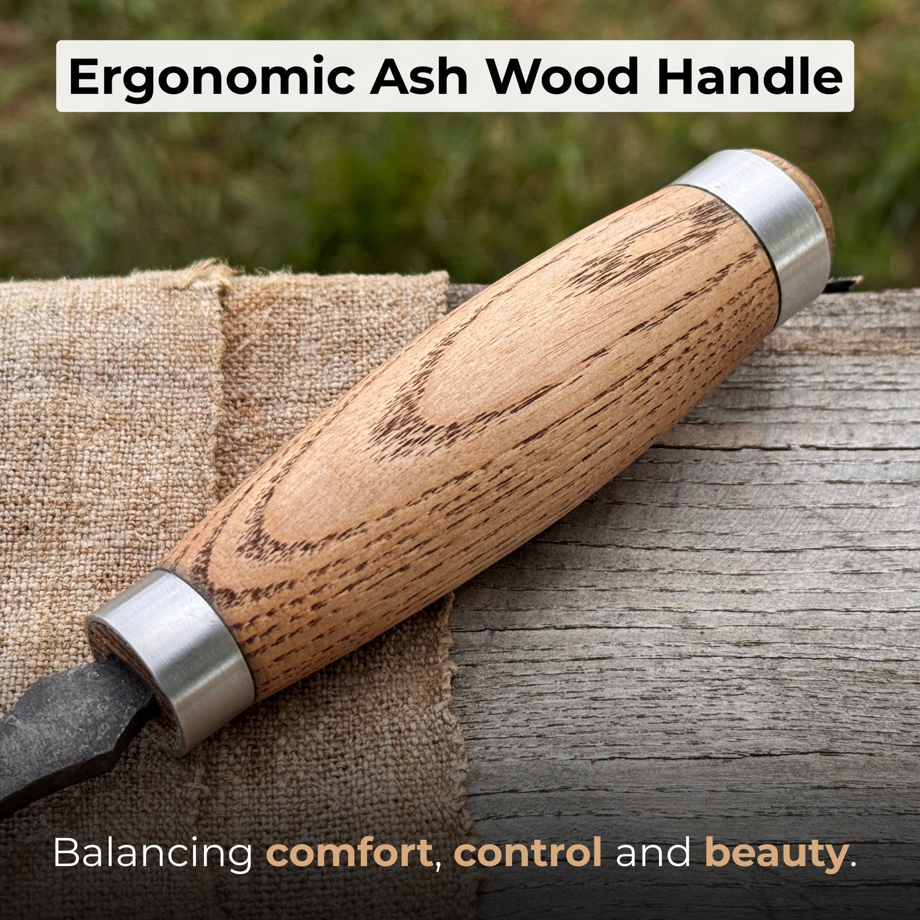 Large Straight Gouge (Rounded Chisel), 10 - 45 mm (0.4 - 1.8 inches)