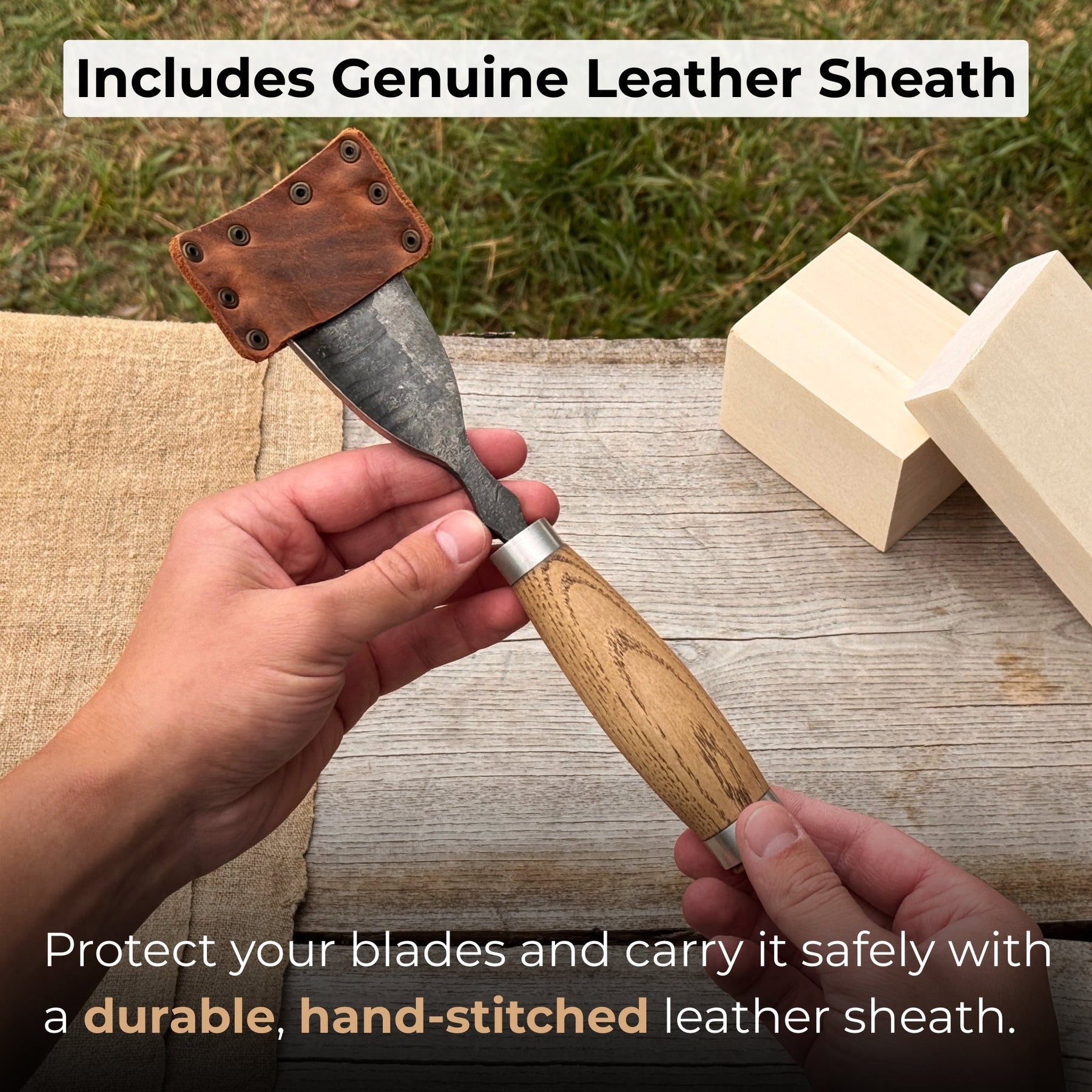 Large Straight Gouge (Rounded Chisel), 10 - 45 mm (0.4 - 1.8 inches)