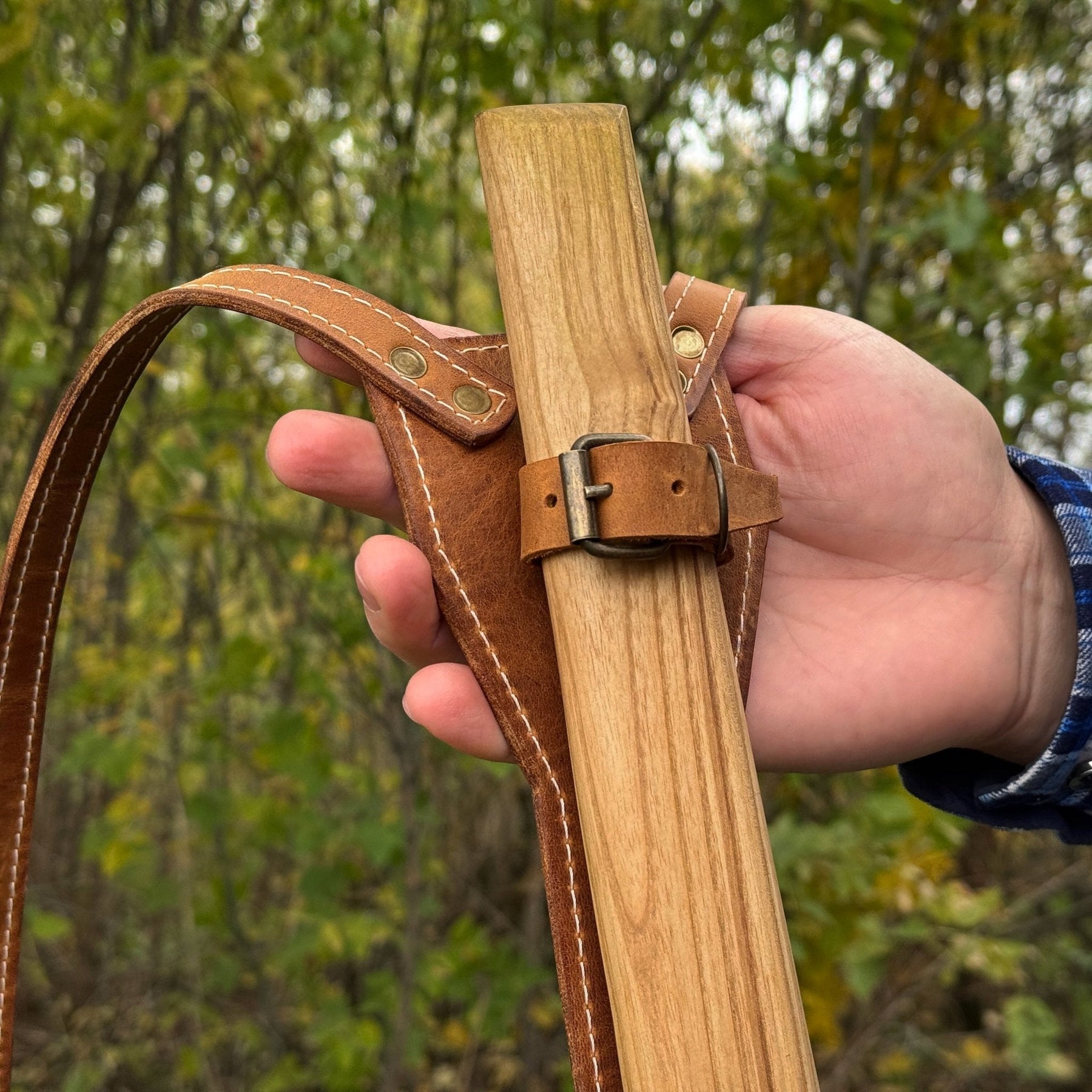 Leather Axe Case with Adjustable Shoulder Straps