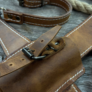 Leather Axe Case with Adjustable Straps