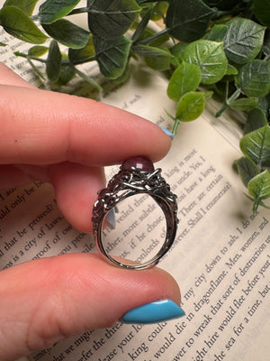 Lepidolite Medusa Adjustable Ring