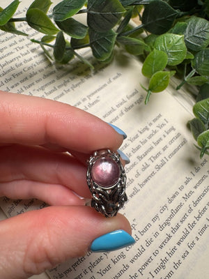 Lepidolite Medusa Adjustable Ring