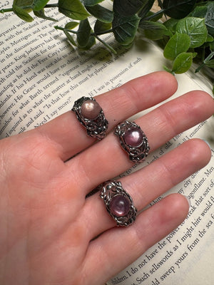 Lepidolite Medusa Adjustable Ring