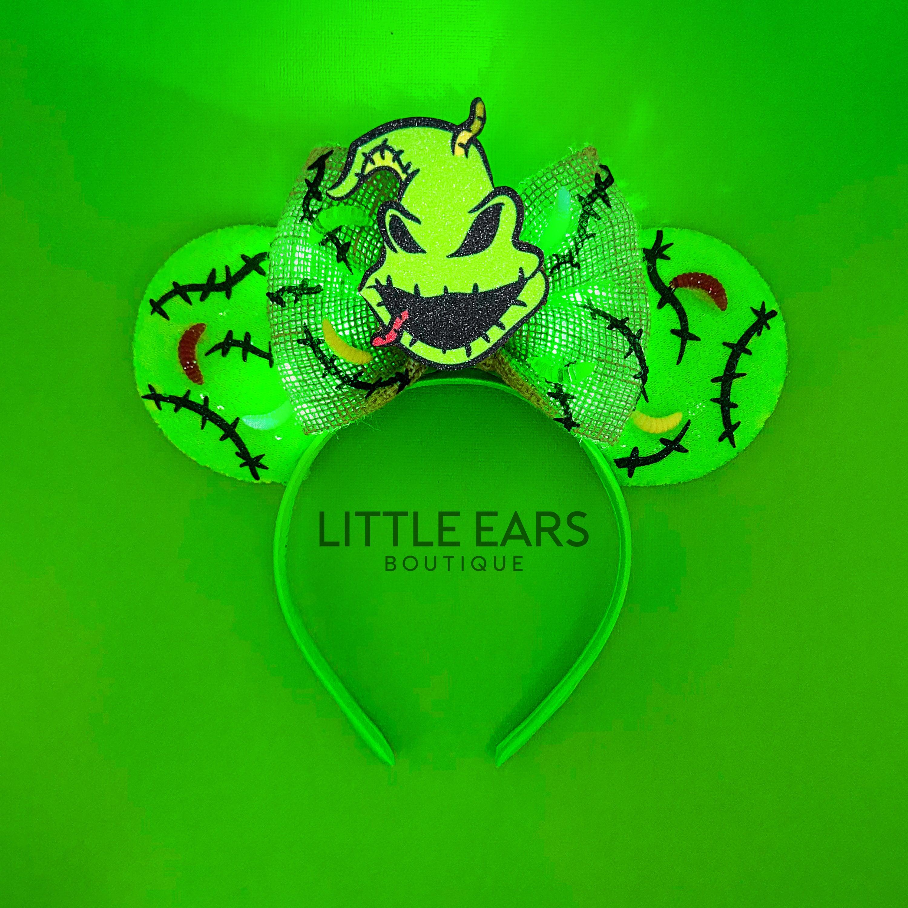 Light up Oogie worms Halloween theme park ears by Little Ears Boutique