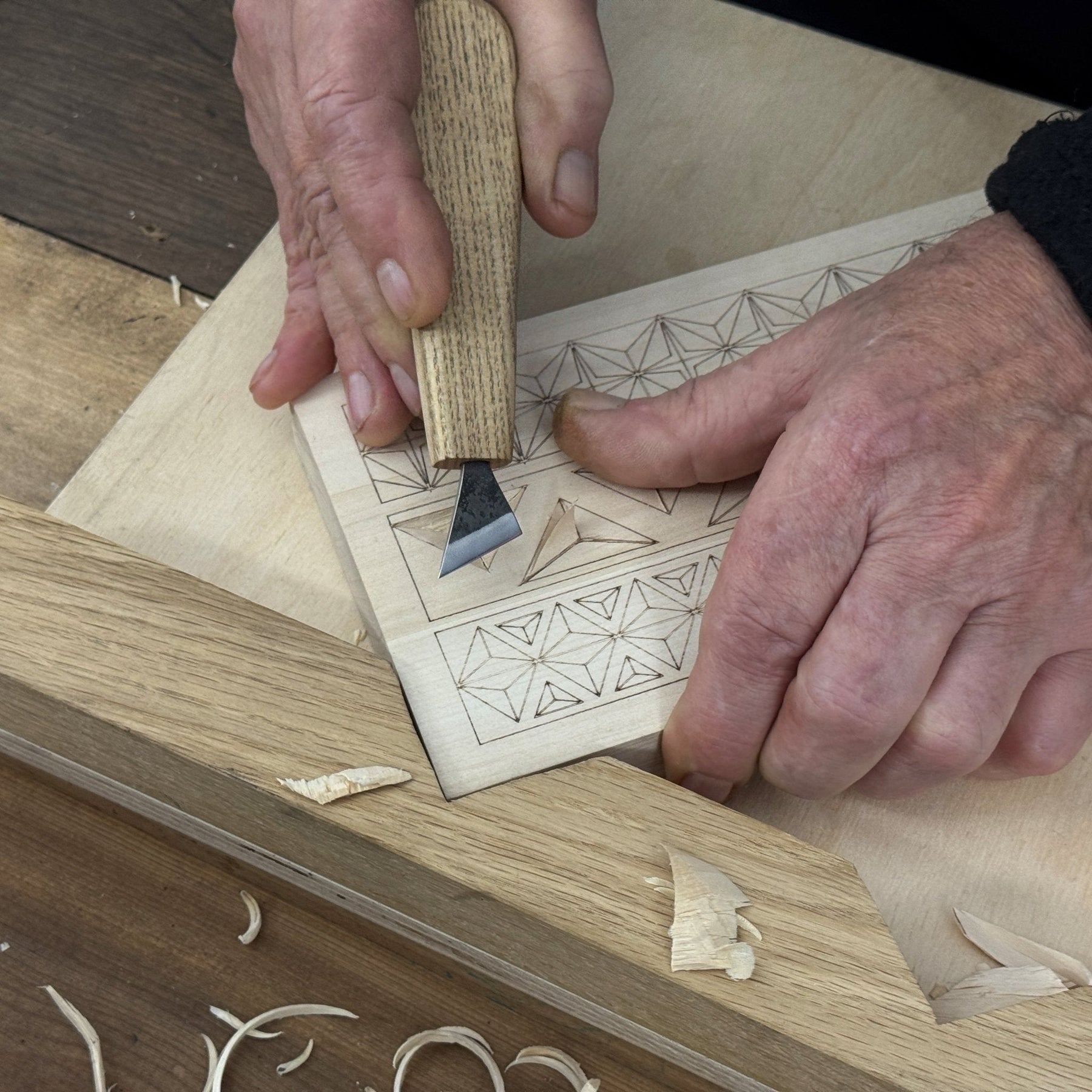 Linden Wood Carving Board with Pre-Drawn Pattern