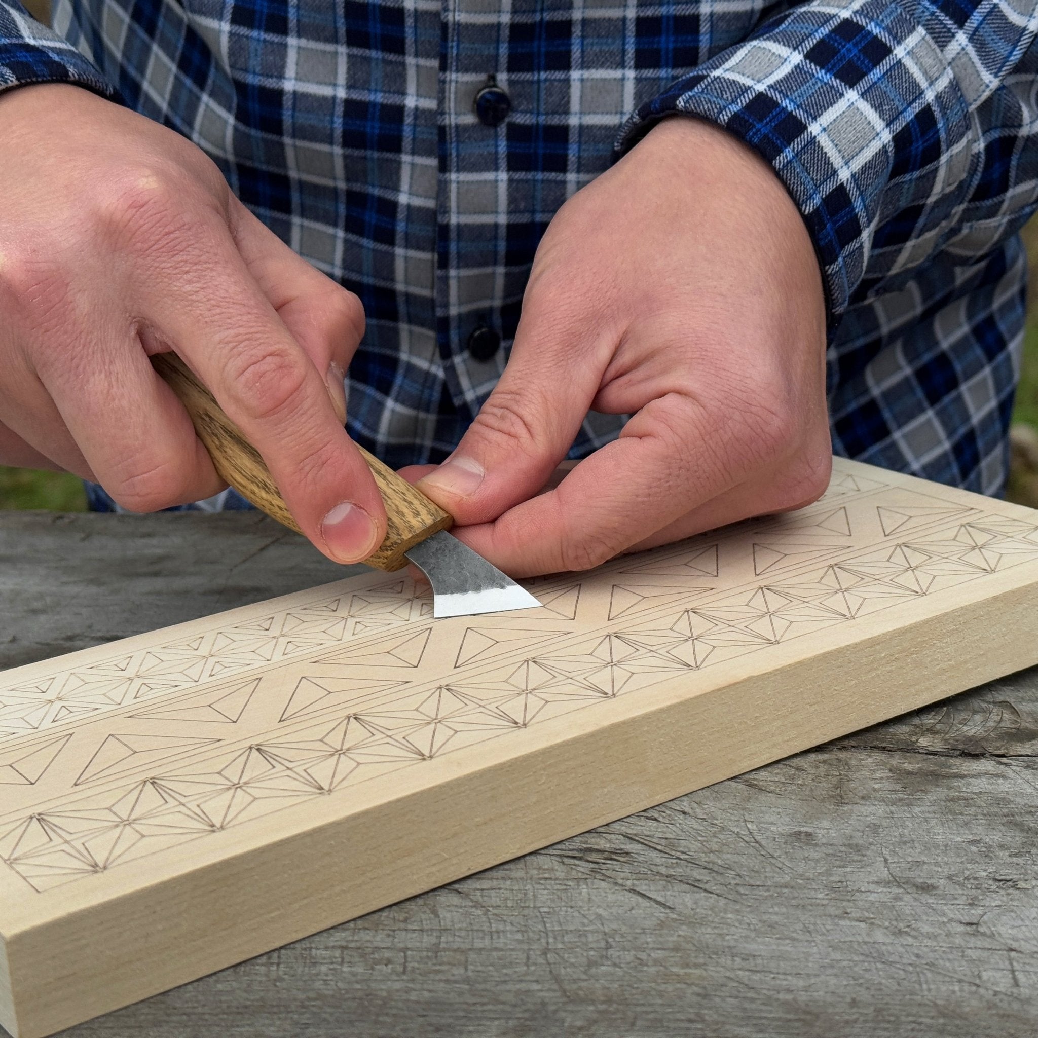 Linden Wood Carving Board with Pre-Drawn Pattern