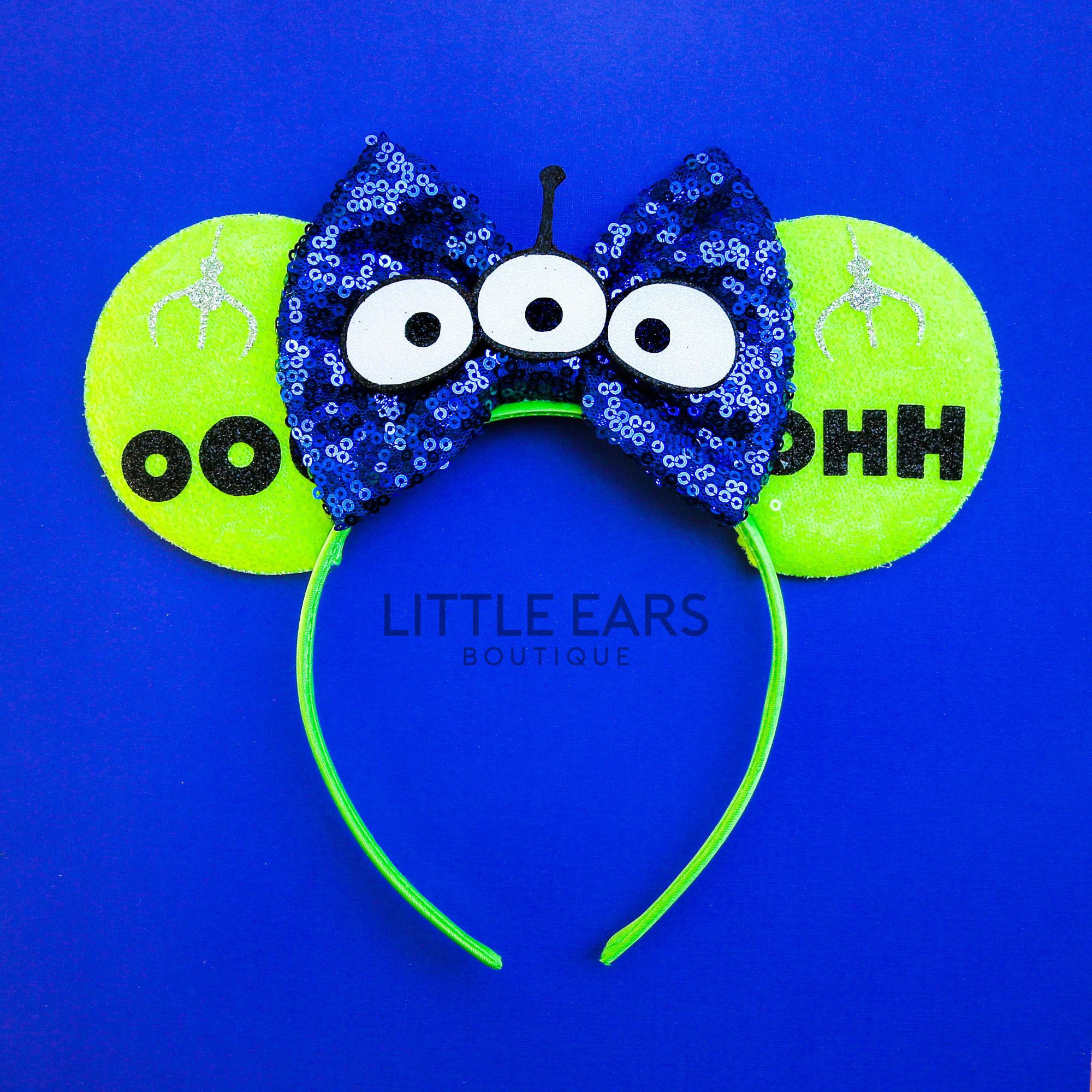 Green handmade theme park ears by Little Ears Boutique