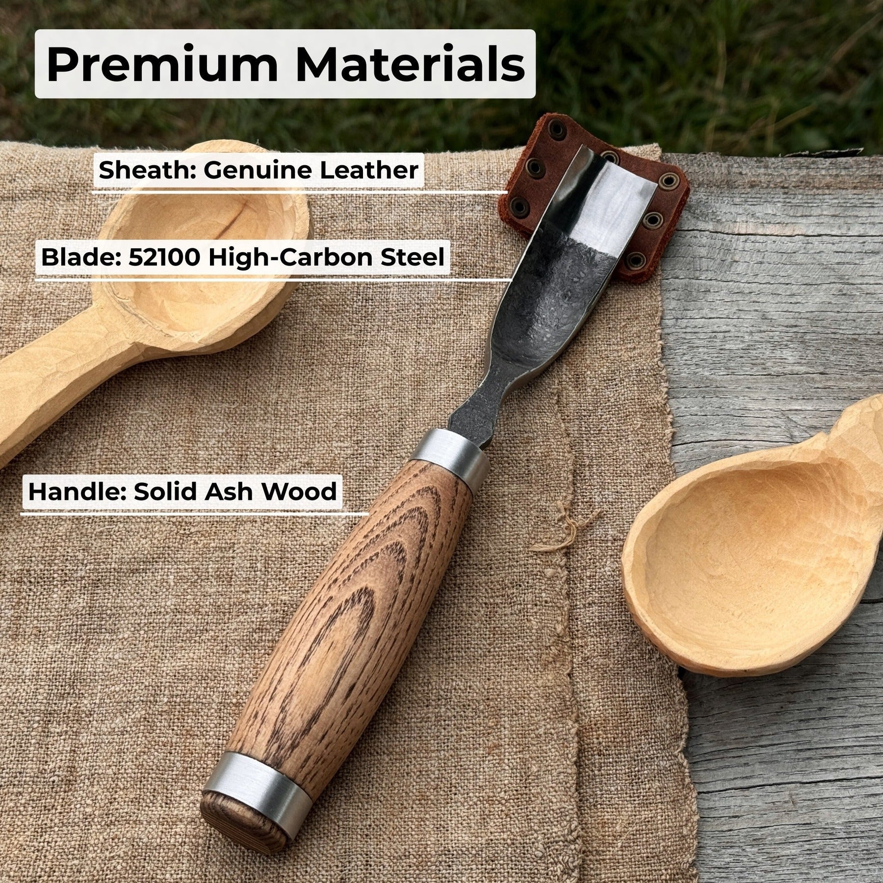 Long Bent (Curved) Gouge, 10 - 45 mm (0.4 - 1.8 inches)
