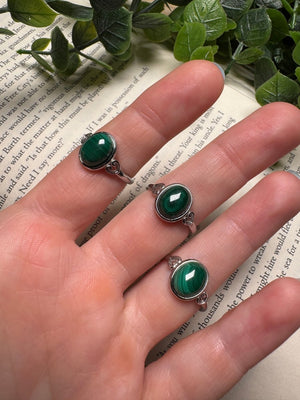 Malachite Adjustable Ring