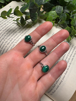 Malachite Adjustable Ring