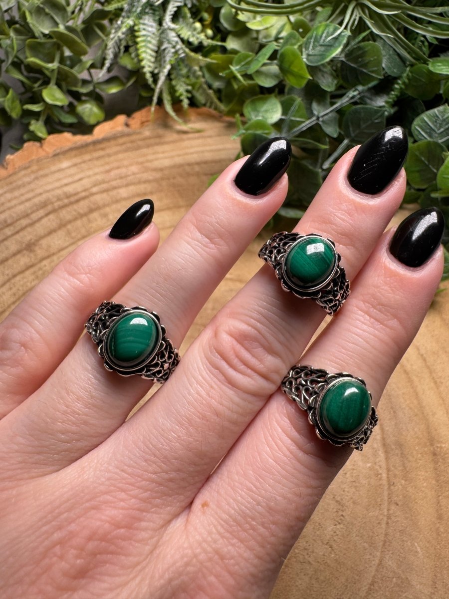 Malachite Ring Adjustable