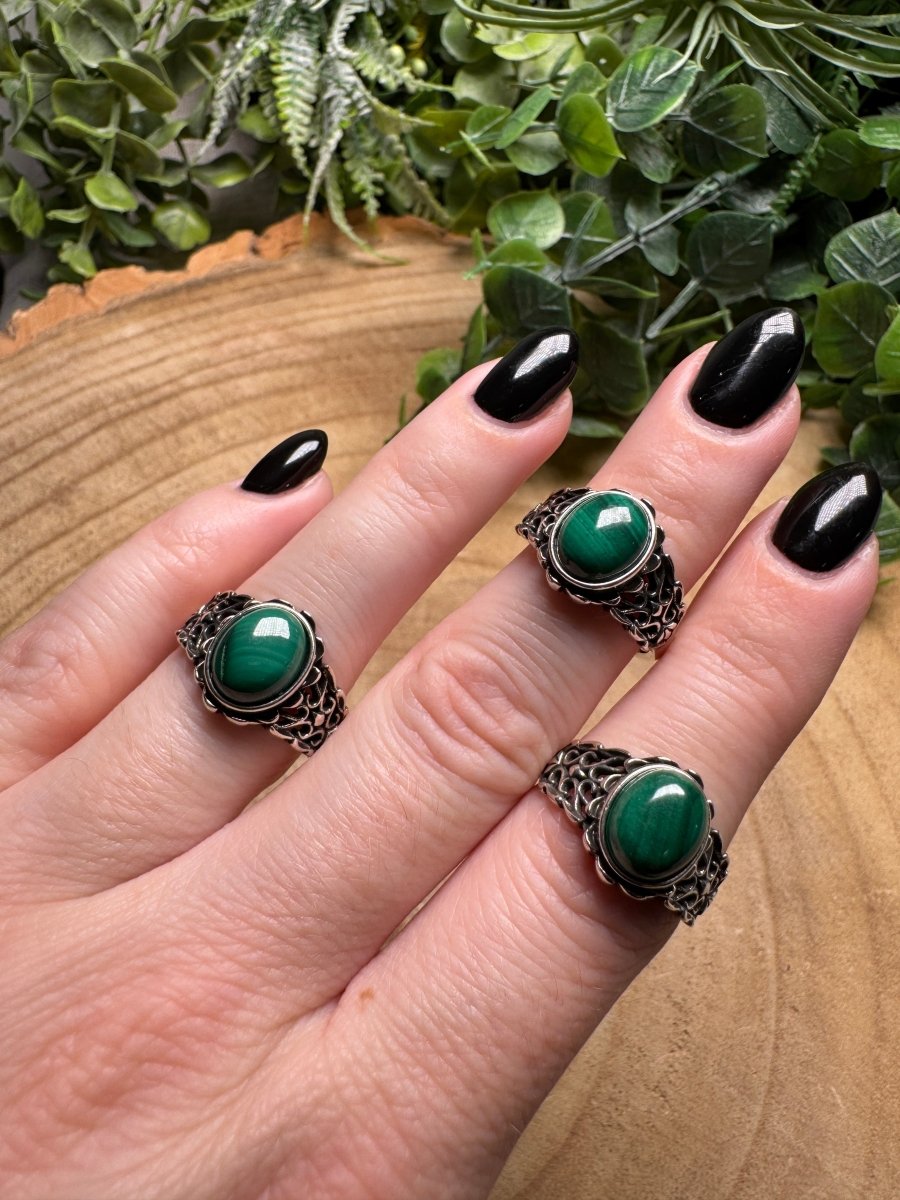 Malachite Ring Adjustable