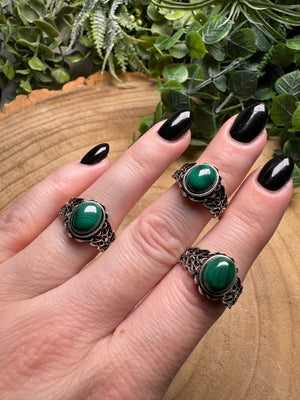 Malachite Ring Adjustable