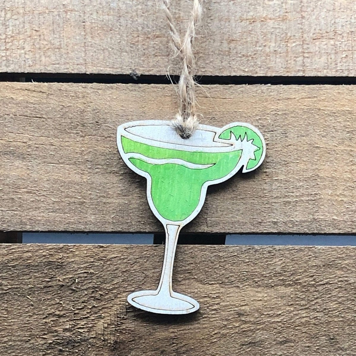 Margarita Wooden Christmas Ornament | Tropical Holiday Decor