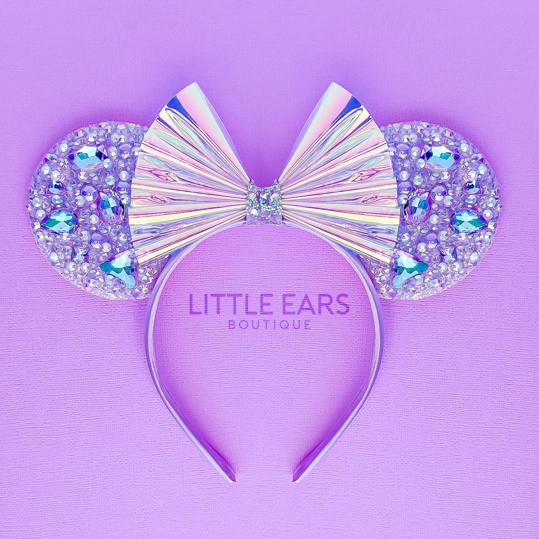 Mint Iridescent Sparkle Mickey Ears