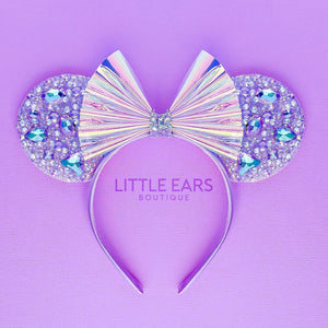 Mint Iridescent Sparkle Mickey Ears